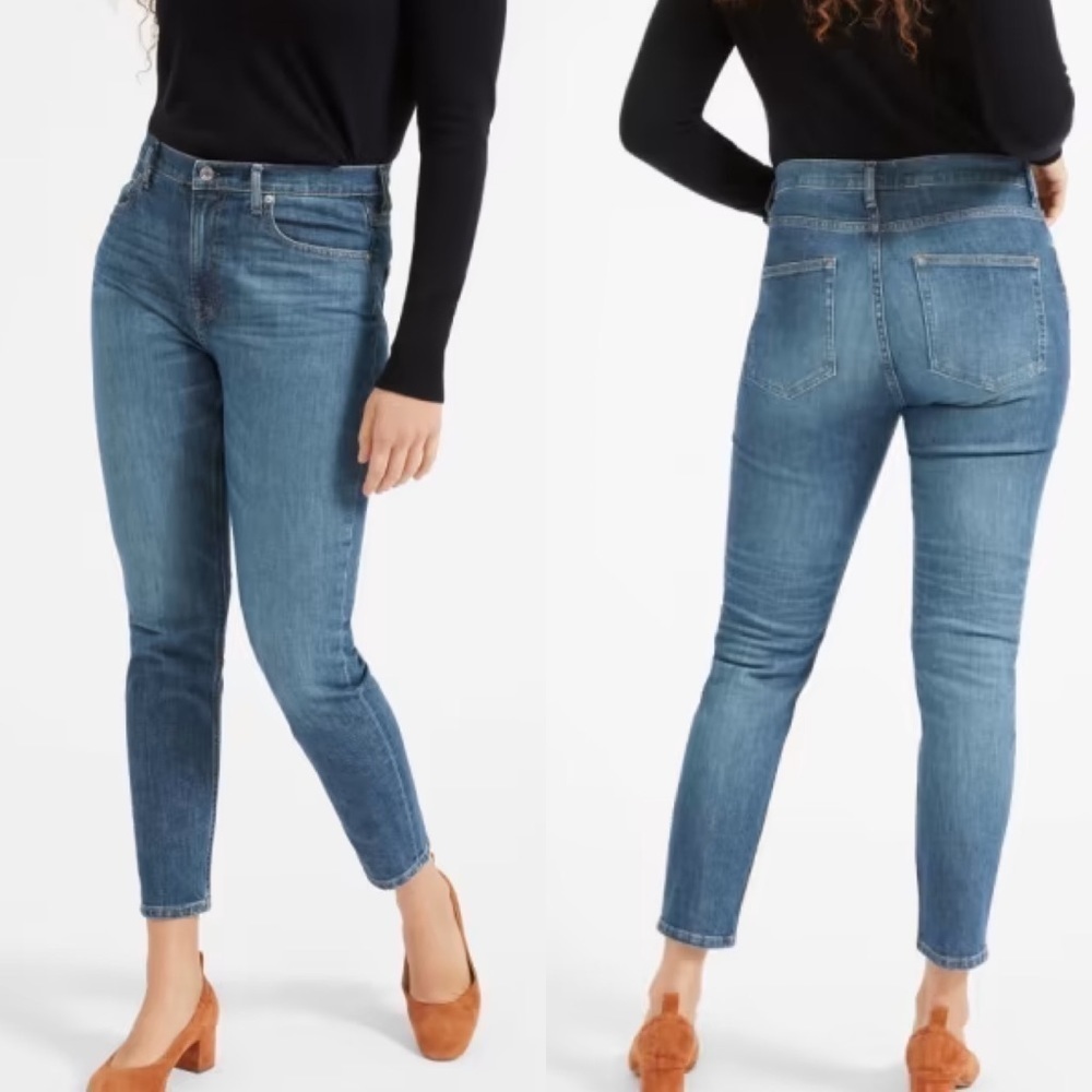 EVERLANE High Rise Ankle Skinny Jeans